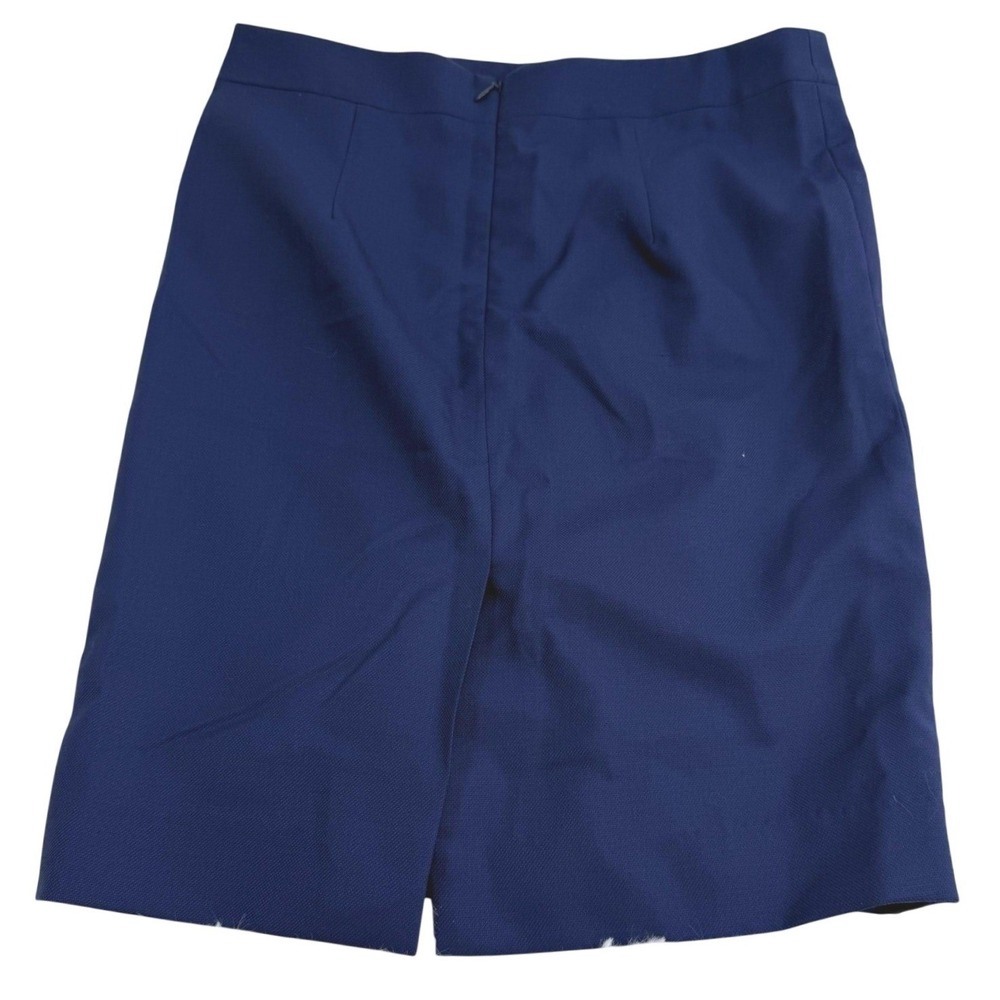 Maureen Gallagher Wool Pencil Skirt Career Office Navy Blue Waist 29 Vintage VTG - Picture 2 of 11